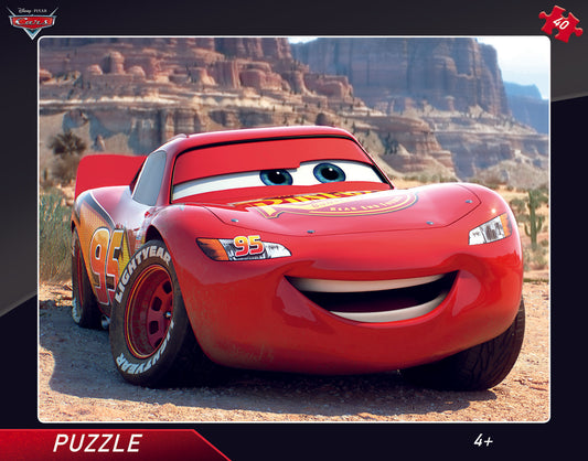 Puzzle cu rama - Fulger McQueen