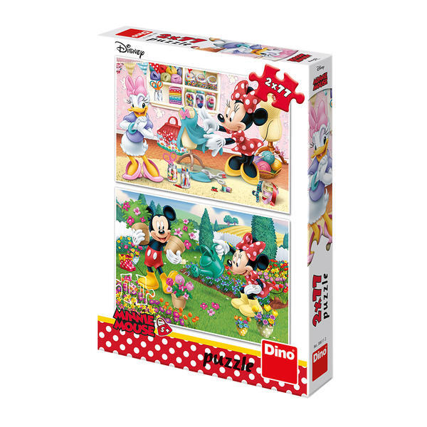Puzzle 2 in 1 - Minnie la treaba (2 x 77 piese)