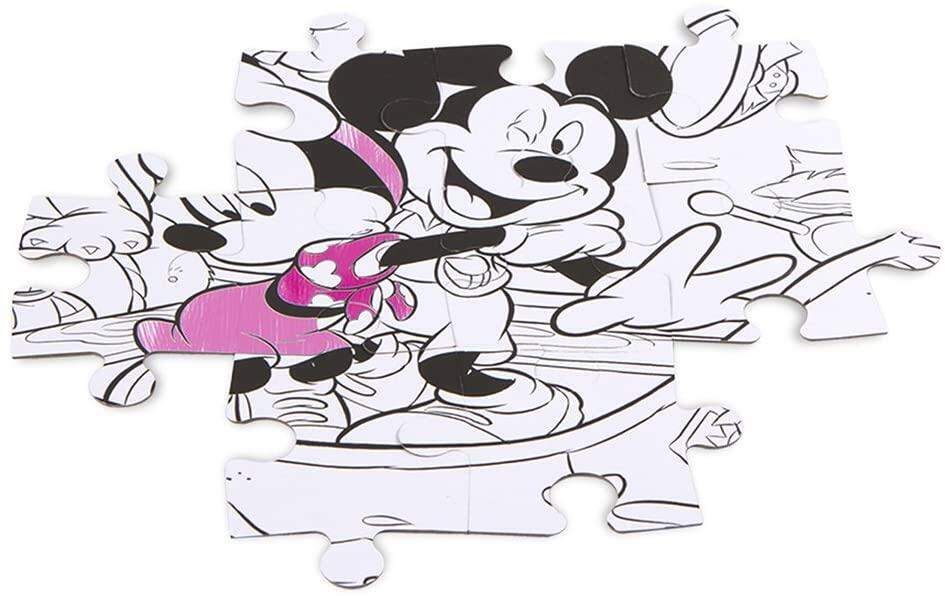 Puzzle de colorat maxi - Mickey Mouse in jungla (60 piese)