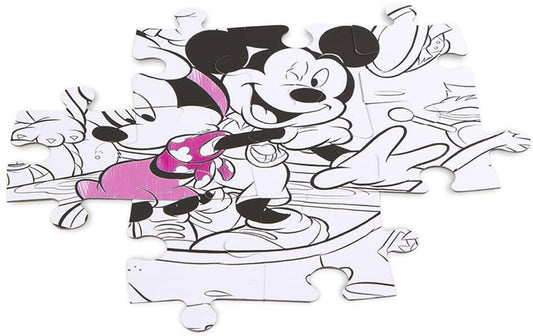Puzzle de colorat maxi - Mickey Mouse in jungla (60 piese)
