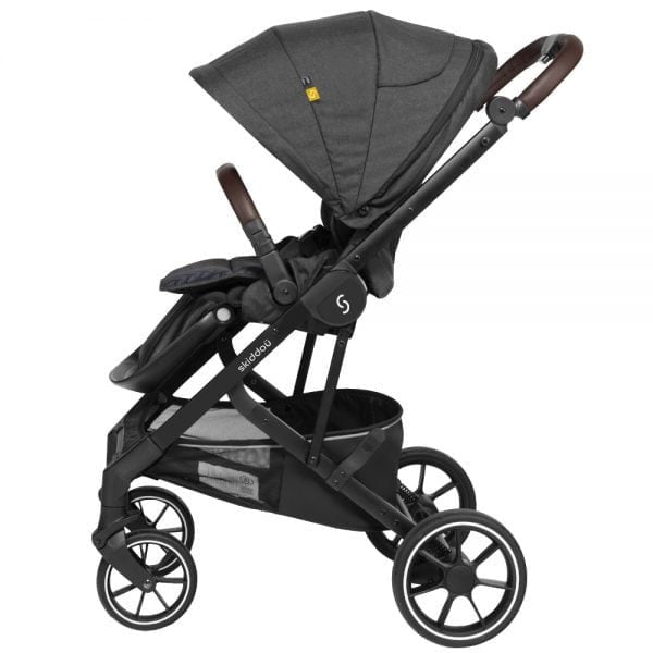 Carucior 2 in 1 Moss, Onyx, Negru, Skiddou