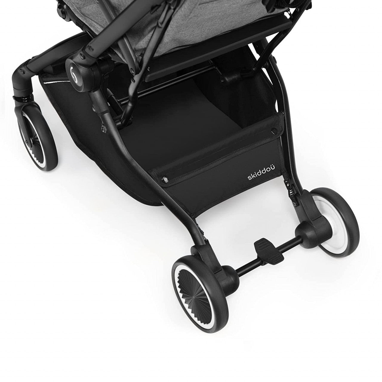 Carucior sport pliabil ultracompact pentru calatorii Espoo+, Onyx, Negru, Skiddou