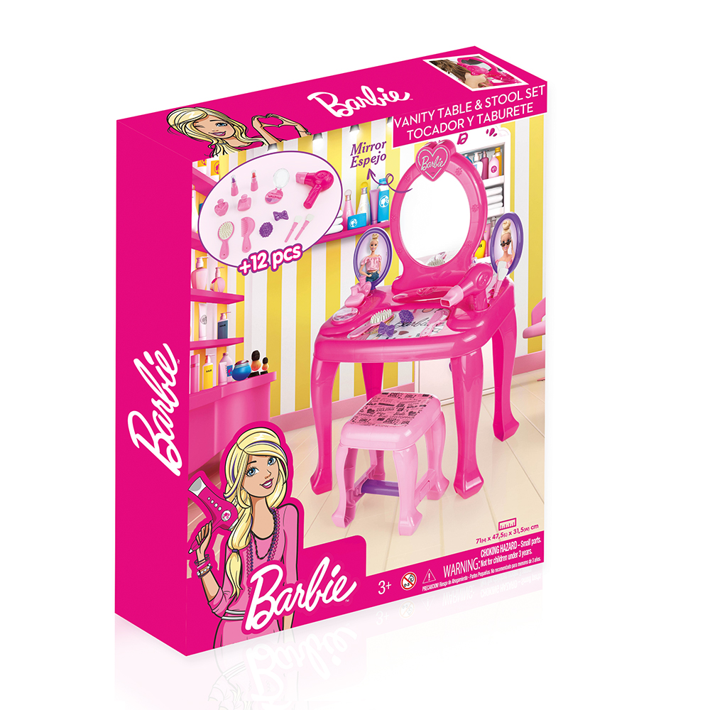 Masuta de toaleta cu scaun - Barbie