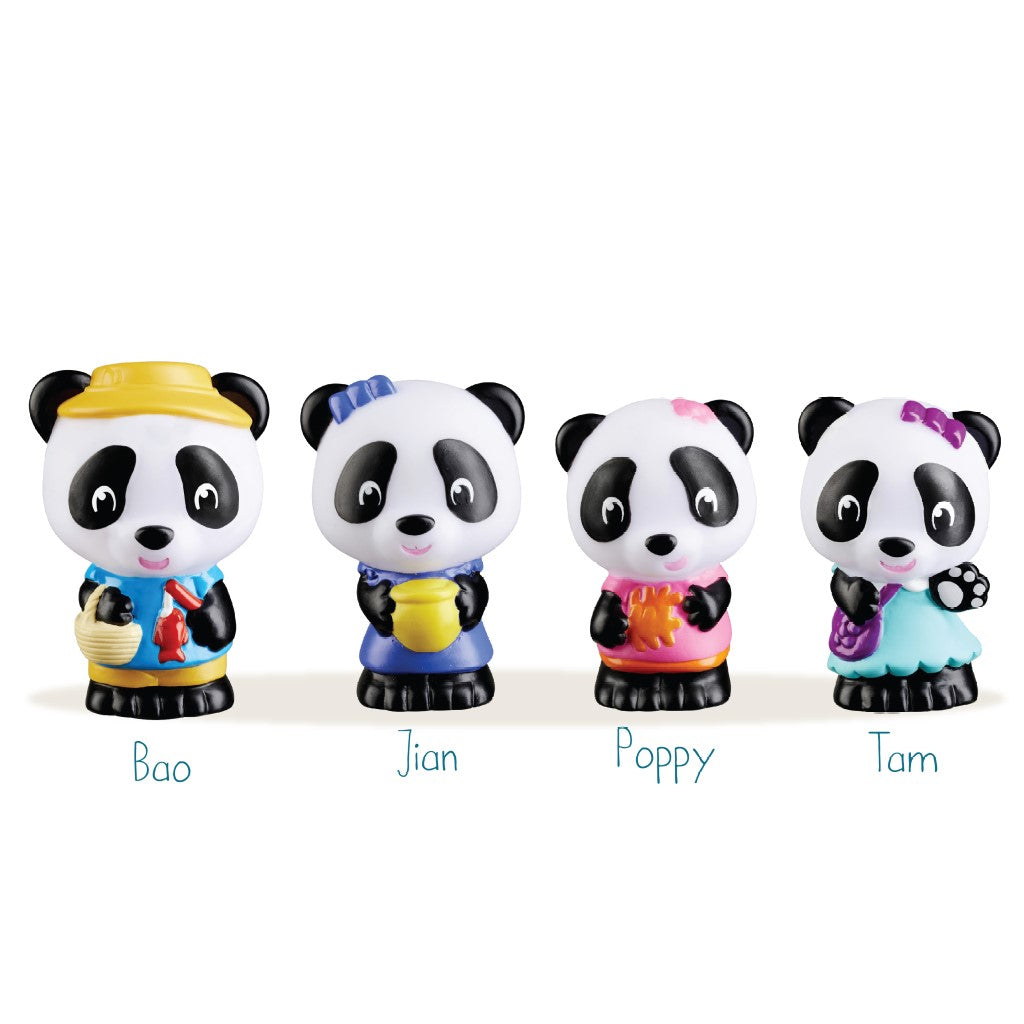 Familia de ursuleti Panda - Set figurine joc de rol