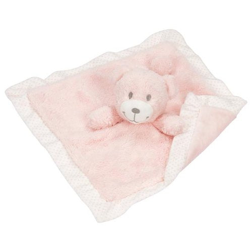 Jucarie din textil pentru bebelusi - Ursulet cu paturica - Roz