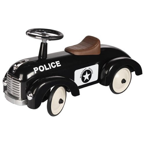 Masina Ride-on neagra - Design de politie