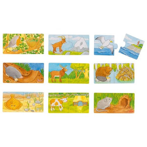 Puzzle duo de potrivire Habitate