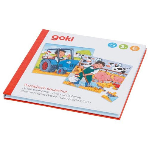 Puzzle magnetic sub forma de carte - travel size - La ferma, 40 piese