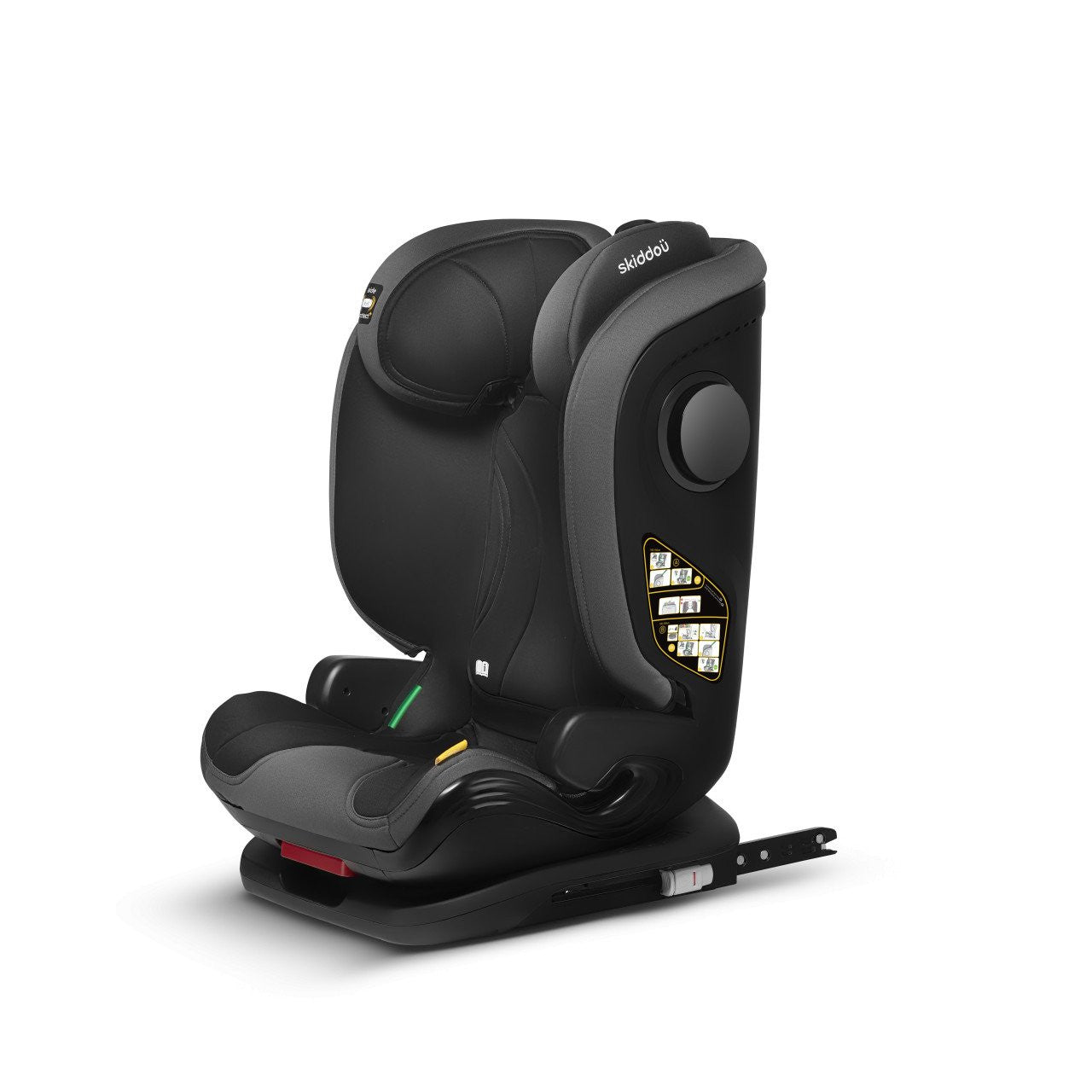 Scaun auto ISOFIX Täby, Skiddou, 15-36 kg, Onyx, Negru