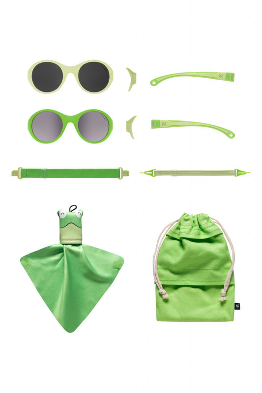 Set 2 ochelari copii Click & Change, verde, 0-2 ani, Mokki