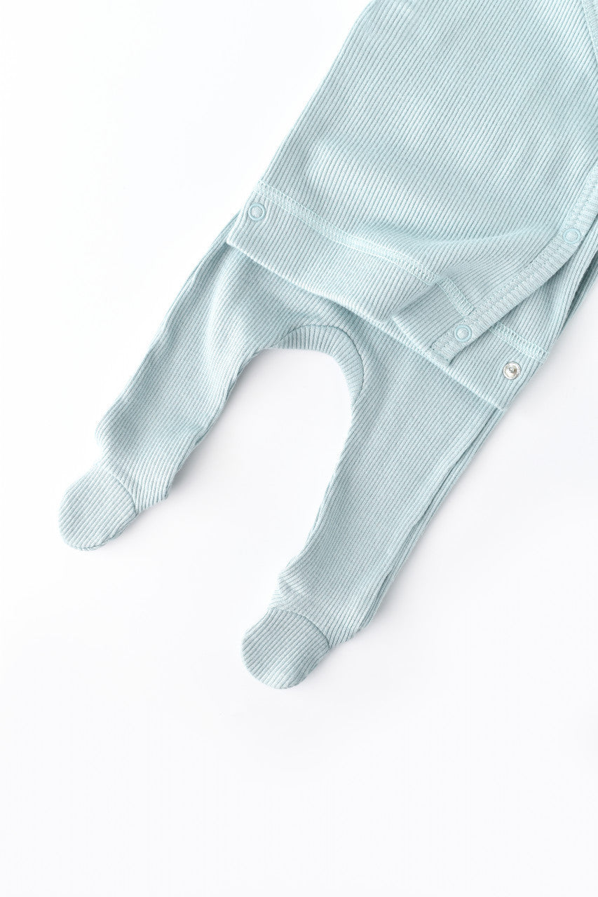 Set 4 piese: bluza, pantaloni, caciulita si manusi din bumbac organic si modal - Mint, Baby Cosy