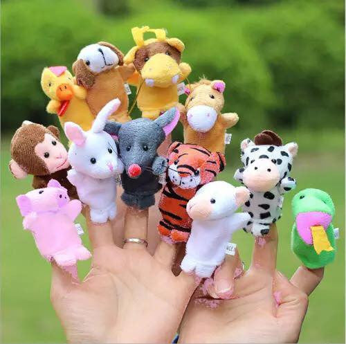 Set de 12 marionete pentru degete - animale