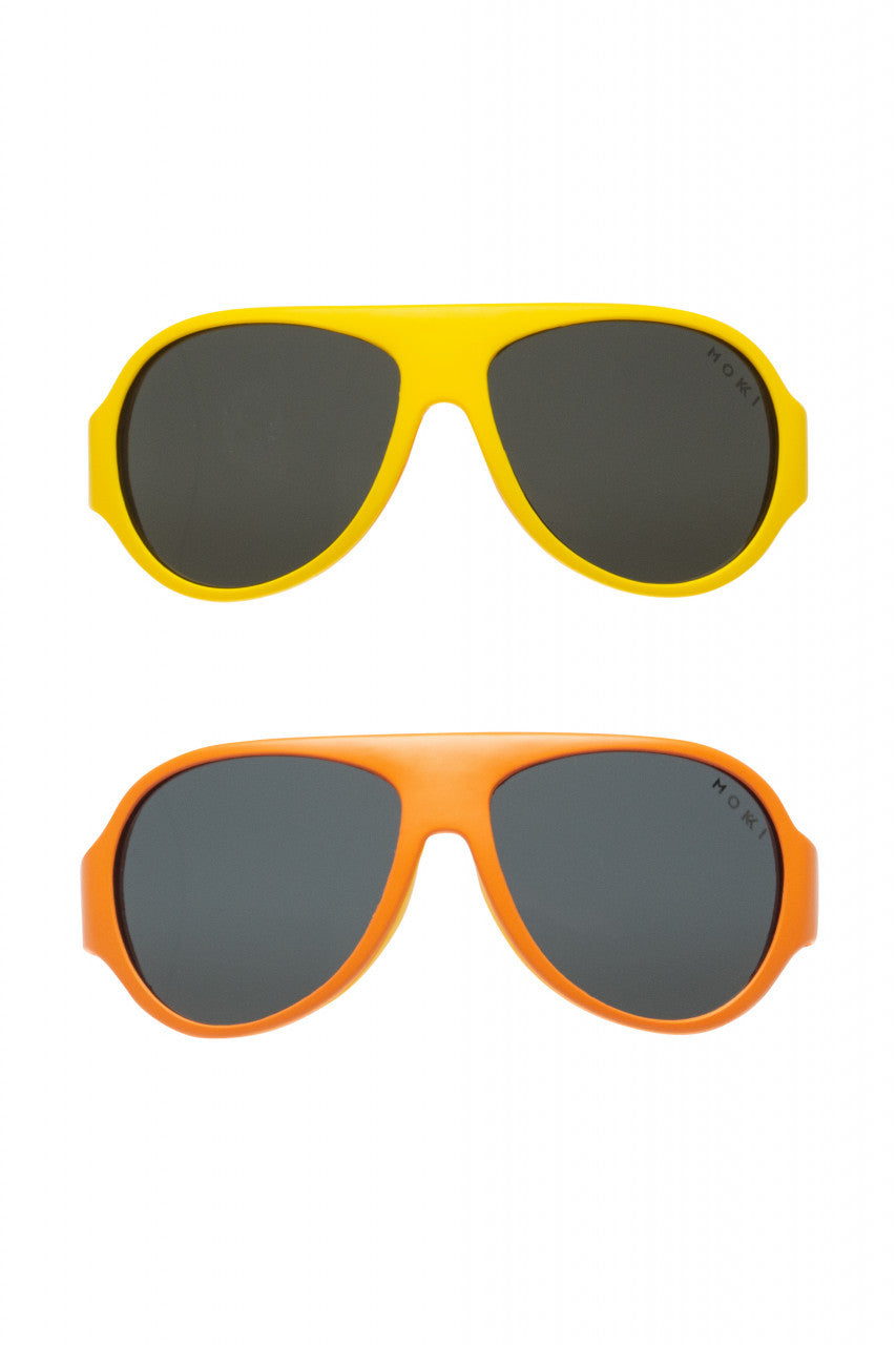 Set de 2 ochelari copii Click & Change, galben, 2-5 ani, Mokki