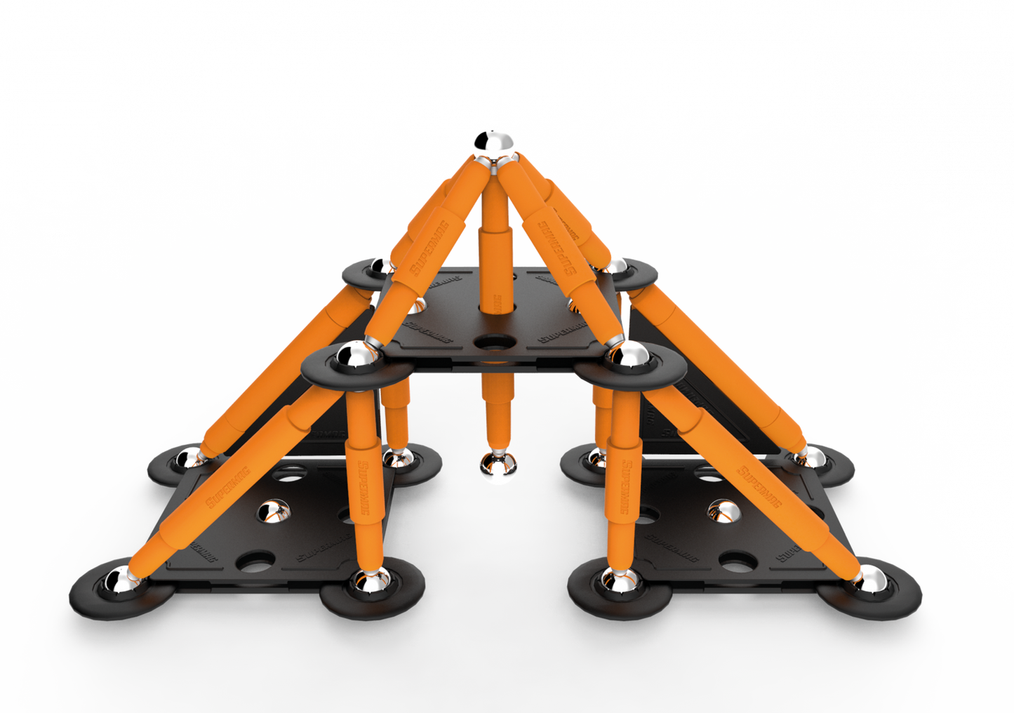 Set de constructie magnetic Supermag Projects Tehnicolor, 50 piese