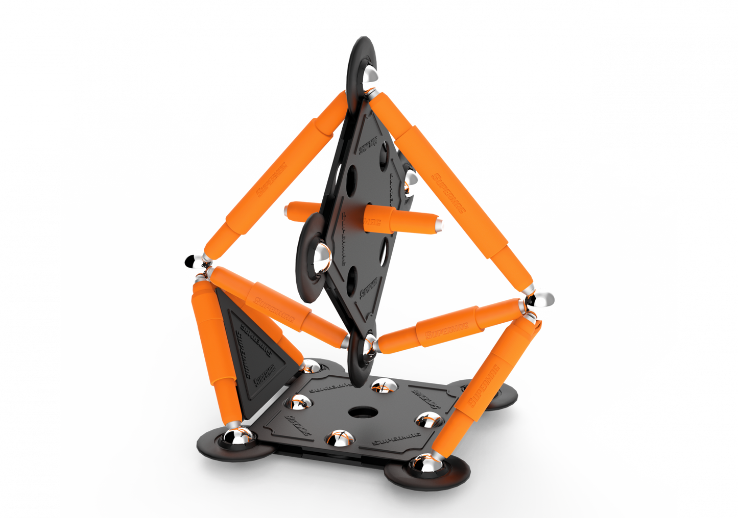 Set de constructie magnetic Supermag Projects Tehnicolor, 50 piese