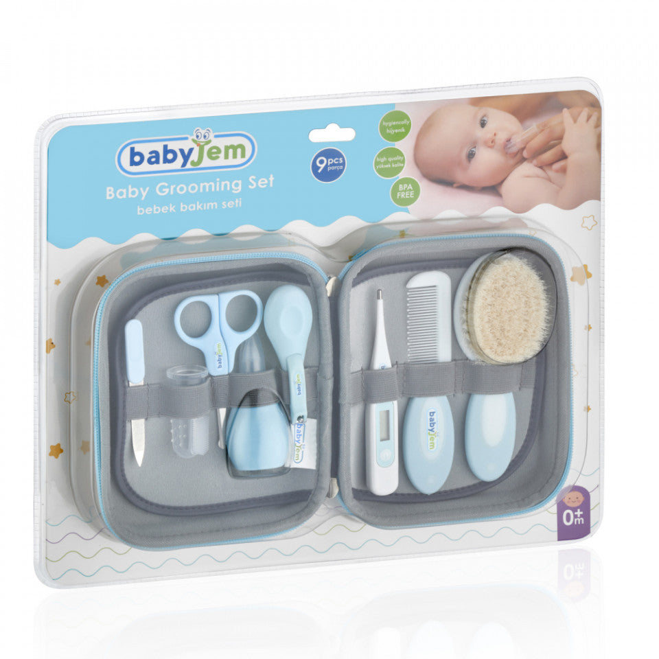 Set ingrijire bebelusi cu 9 piese BabyJem Grooming Set