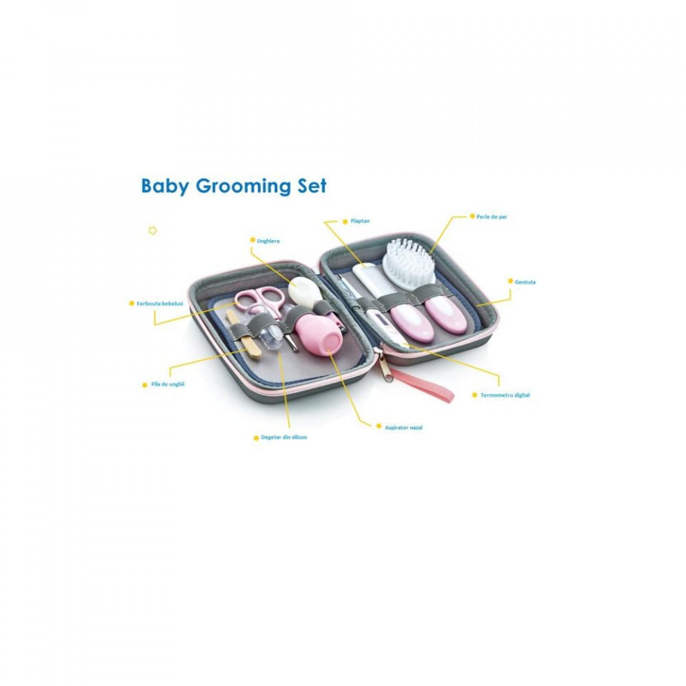 Set ingrijire bebelusi cu 9 piese BabyJem Grooming Set